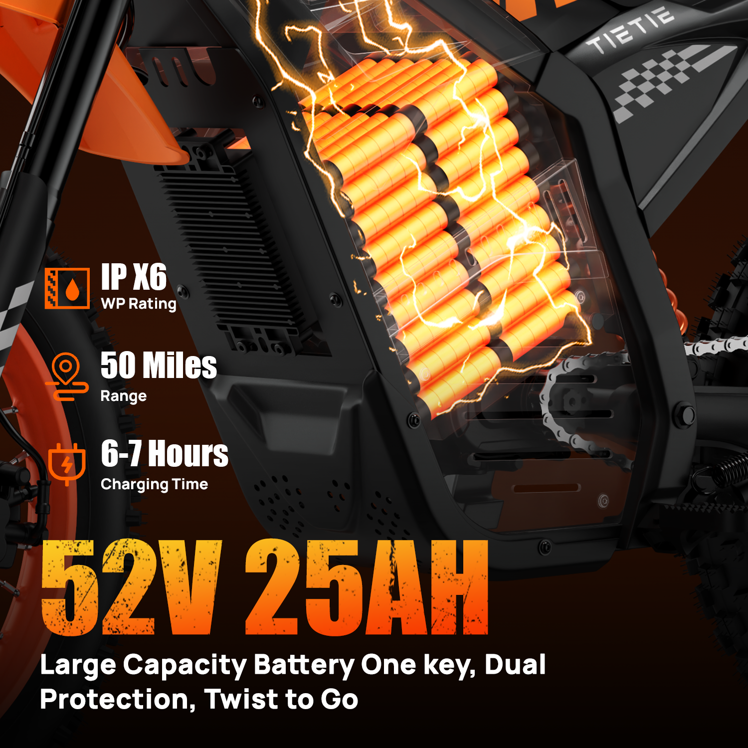 Tietie E2 Electric Dirt Bike For Teens & Adults