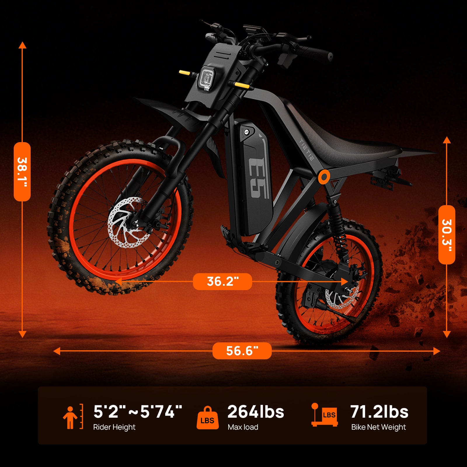 Tietie E5 Electric Dirt Bike For Teens & Adults